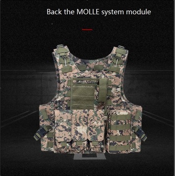 Uniwersalna kamizelka taktyczna wojskowa Camo
