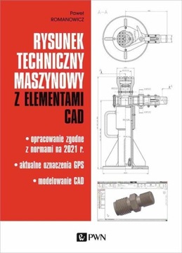 Rysunek techniczny maszynowy z elementami CAD