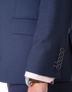 Мужской однобортный темно-синий костюм SLIM 182/100/86