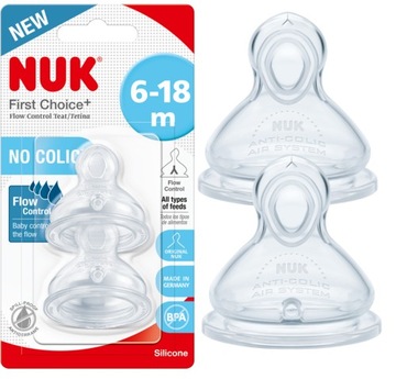 Силиконовая соска NUK FC+ для Flow Control BOTTLE