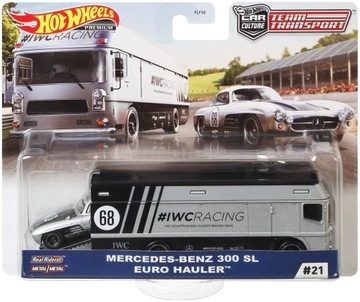 HOT WHEELS MERCEDES-BENZ 300 SL EURO HAULER TEAM TRANSPORT #21