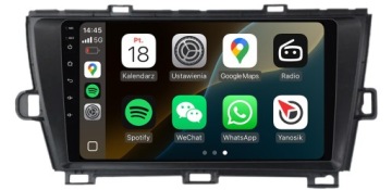 Toyota Prius Nejnovější Android Carplay Rádio Navigace Mapy Aplikace