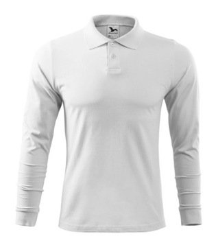 Dopasowana Koszulka POLO SINGLE J. Long Sleeve Biała roz.L