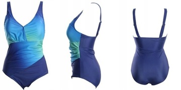 ЦЕЛЬНЫЙ КУПАЛЬНЫЙ КОСТЮМ ДЛЯ ПОХУДЕНИЯ СИНИЙ OMBRE XXL