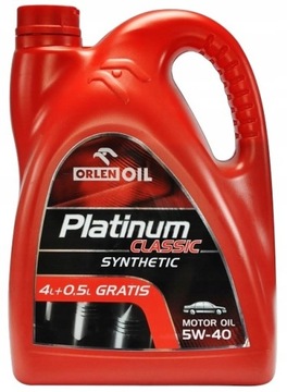 OLEJ ORLEN PLATINUM CLASSIC 5w40 4L+0,5L GRATIS