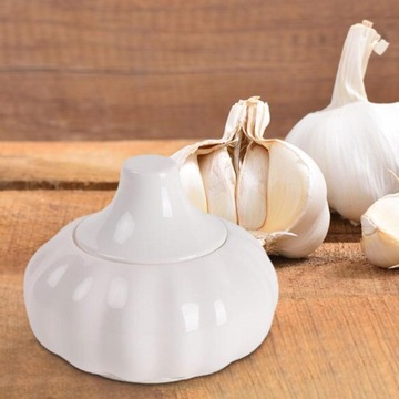 Ceramiczny pojemnik na cebulę z pokrywką do przechowywania czosnku do kawiarni