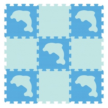 PUZZLE PIANKOWE MATA PIANKOWA PODŁOGOWA DELFINY