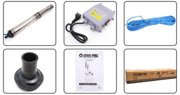 ПОГРУЖНОЙ НАСОС ДЛЯ ВОДНОЙ СКВАЖИНЫ, КАБЕЛЬ 4 ФУТА, 35 М, 70 Л/МИН