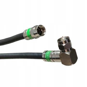 Kabel antenowy Przewód | złącza zaciskane F - F kątowe 25m