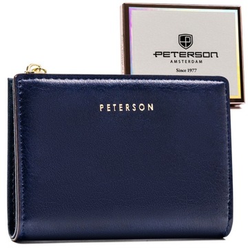 Peterson klasyczny portfel damski na karty RFID + pudełko