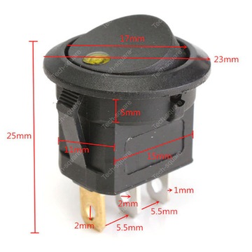 Выключатель ON OFF 20A 12V Светодиод зеленый