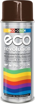 LAKIER W SPREJU ECO REVOLUTION400ML BRĄZOWY ORZECH