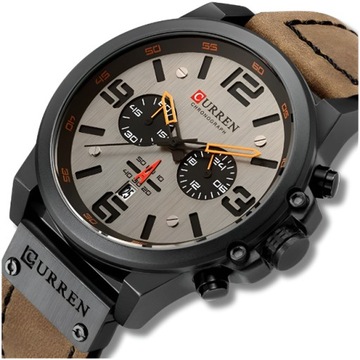 ZEGAREK MĘSKI CURREN KLASYCZNY ELEGANCKI CHRONOGRAF DATOWNIK 6 KOLORÓW