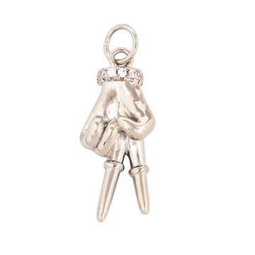 Buddha Hamsha Evil Eye Hand Charm , 18K Real Gold
