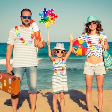 Гавайское колье, Гавайские цветы Алоха, 15 шт.