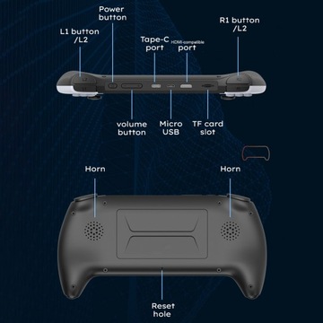 Портативная игровая консоль с 4,3-дюймовым IPS-экраном, HD-совместимым