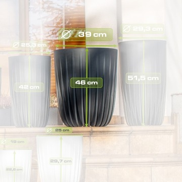 ЦВЕТОЧНЫЙ ГОРШОК ПОДСТАВКА ДЛЯ ЦВЕТОВ КРЫШКА ДЛЯ ЧАШКИ КОРОБКА ДЛЯ ЦВЕТОЧНОГО ГАЗВА ВСТАВКА MIRA 39см x 46,3см