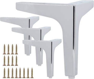 NOGI NÓŻKI MEBLOWE 17.5 cm CHROMOWANE 4 SZTUKI