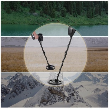 Funkcjonalny podziemny wykrywacz metali ze słuchawkami + łopata do metalu