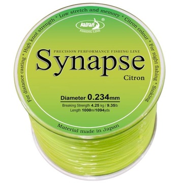 Żyłka Karpiowa Katran Synapse Citron 0,331 mm 1000 m