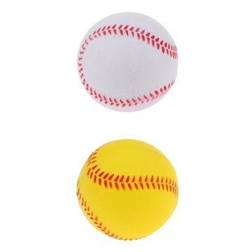 Shining 2x Safety Baseballs Practice Training PU Softball Balls Sport White