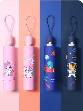 Детский автоматический складной зонт с героями мультфильмов