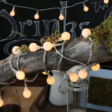 САДОВАЯ ГИРЛЯНДИЯ СВЕТОДИОДНЫЕ ШАРОВЫЕ ЛАМПЫ 15М НАРУЖНЫЕ/ИНТЕРЬЕРНЫЕ