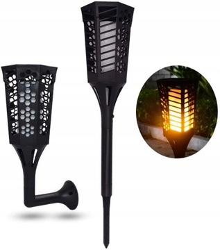 Солнечная лампа 96 светодиодный фонарик с эффектом пламени 3в1