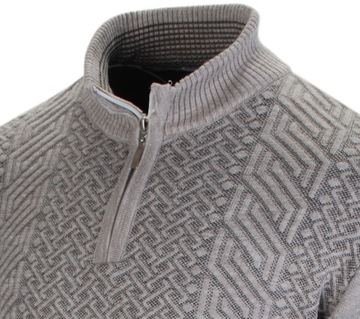 M-Wełniany sweter-półgolf wzór norweski turecki EV 03