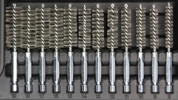 НАБОР ЩЕТКОВ ДЛЯ ФОРСУНОК НЕЙЛОН СТАЛЬ ЛАТУНЬ 38 ЭЛЕМЕНТОВ