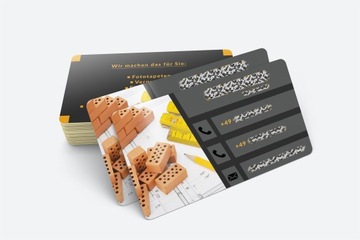Визитки 1000 шт, фольга, плотная, 350г