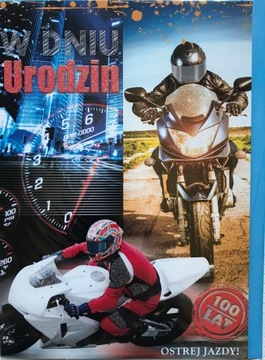 Kartka urodzinowa męska brokat życzenia koperta
