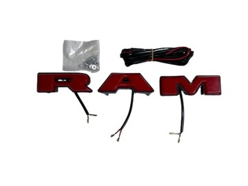LITERKI EMBLEMAT LOGO CZERWONE DODGE RAM 2013-2018