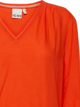 ICHI Bluzka 20120243 Pomarańczowy Regular Fit