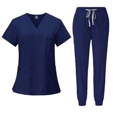 KOMPLET MEDYCZNY FARTUCH MUNDUREK BLUZA SPODNIE WYPOSAŻENIE MEDYCZNE S-2XL