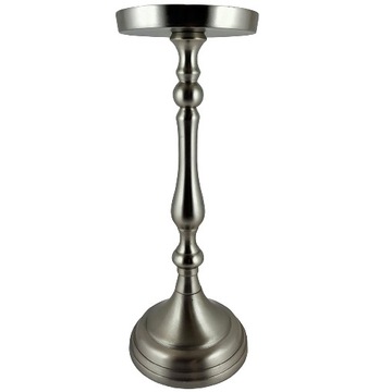 СЕРЕБРЯНЫЙ МЕТАЛЛИЧЕСКИЙ ПОДСВЕЧНИК