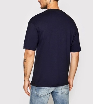 T-shirt męski JACK&JONES granatowy gładki M