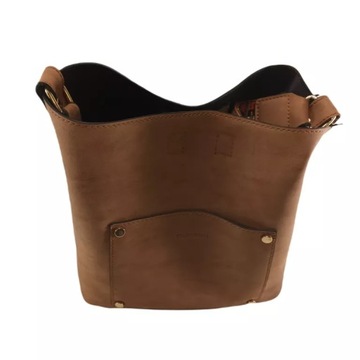 TOREBKA DAMSKA MONNARI ZAMSZOWA BRĄZOWA NA PASKU