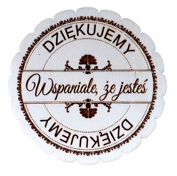 Magnes PODZIĘKOWANIE DLA GOŚCI na Chrzest, KOMUNIA