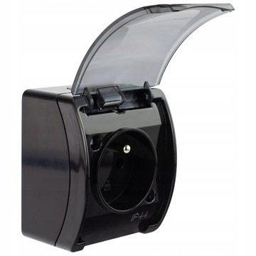 Gniazdo pojedyncze hermetyczne IP44 natynkowe