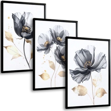 NOWOCZESNE OBRAZY DO SALONU KUCHNI SYPIALNI KWIATY PLAKAT W RAMIE NA ŚCIANĘ