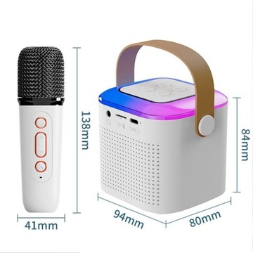Mikrofon KARAOKE głosnik bluetooth zestaw dla dzieci LED DZIEŃ DZIECKA