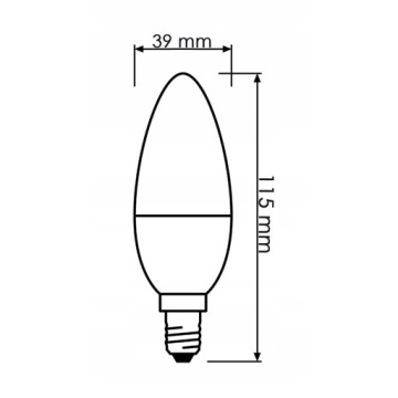 Лампа светодиодная E14 7,5W 60W 806lm 2700K теплая 200ст OSRAM