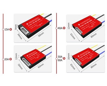 Отдаленный модуль BMS 13S 60A 210A 48V 54,6V Li-ION IP67