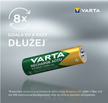 Аккумуляторные батареи VARTA R6 AA 2100мАч 8 шт.