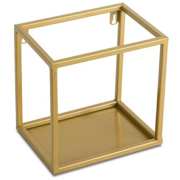 Półka wisząca ścienna 20 cm do przedpokoju złota
