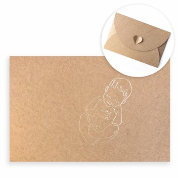 KOPERTA etui na 20 zdjęć 15x23 kraft BABY