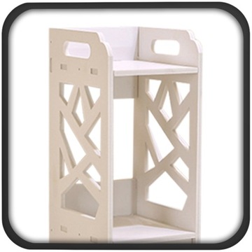 ПОЛКА ДЛЯ ВАННОЙ С ДЕРЖАТЕЛЕМ ДЛЯ БУМАГИ КОСМЕТИКА, АЖУРНЫЙ СТОЙБИК БЕЛЫЙ