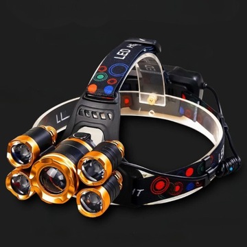 ФОНАРЬ ТАКТИЧЕСКИЙ ФОНАРЬ 5 СВЕТОДИОДОВ, АККУМУЛЯТОРНЫЙ, МОЩНЫЙ