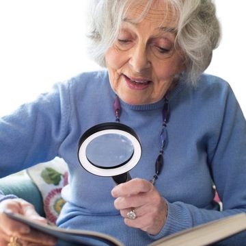 БОЛЬШОЕ СТЕКЛЯННОЕ УВЕЛИЧЕНИЕ 10-кратное УВЕЛИЧЕНИЕ С 18-кратным светодиодным освещением + БЕСПЛАТНАЯ ТКАНЬ